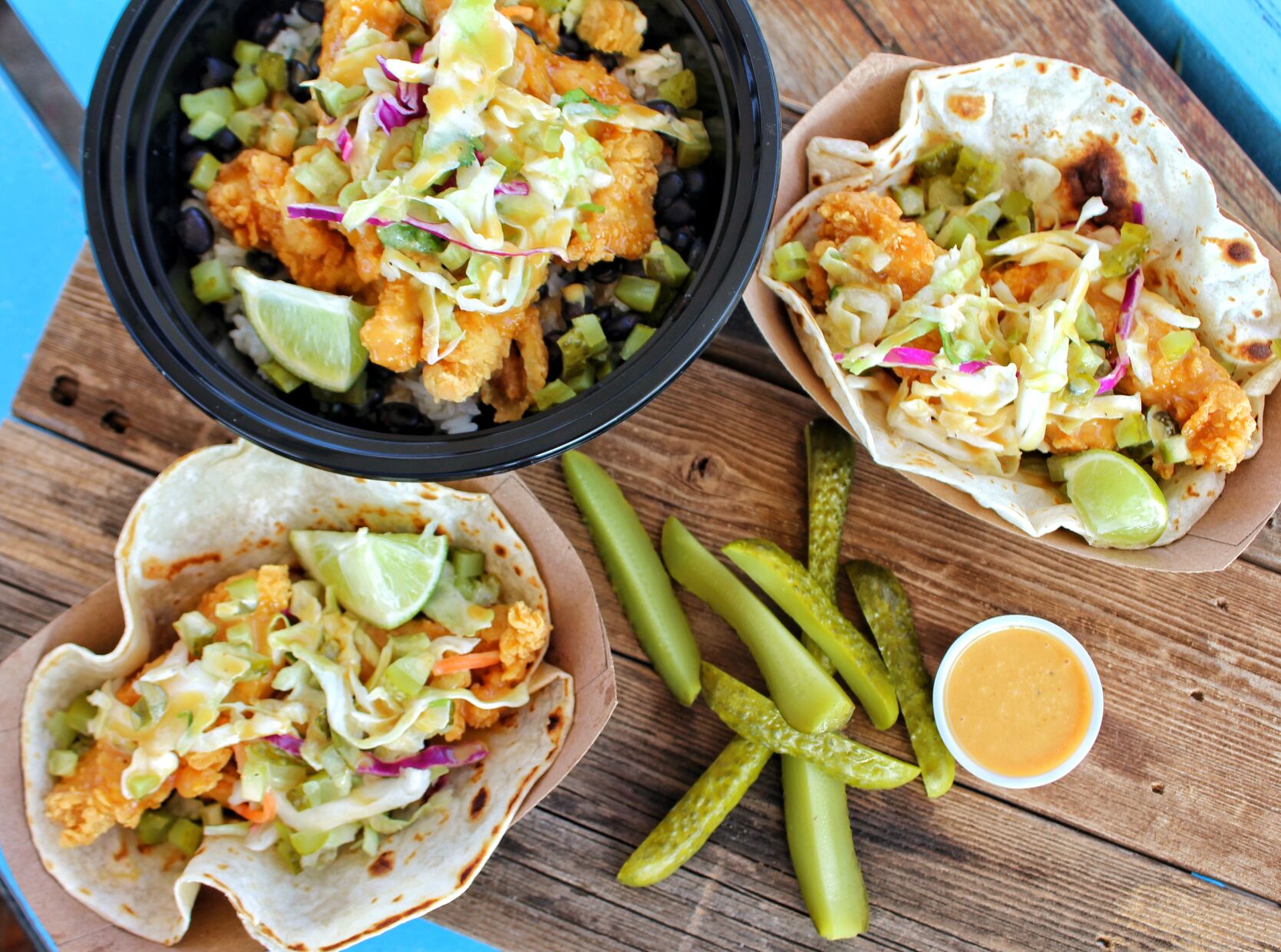 Rusty Taco special features southern fried chicken